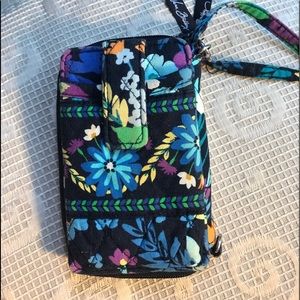 Vera Bradley wristlet with spot for phone